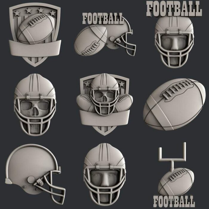 3d STL models for CNC American football - Image 1