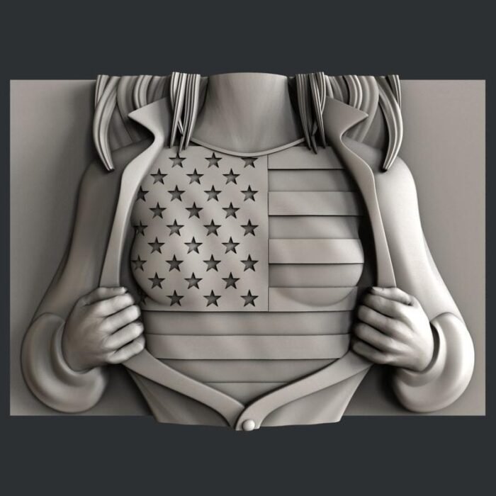 3d STL Models for CNC router girl USA - Image 1