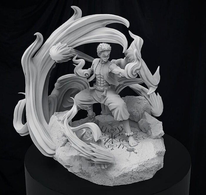 Akaza Demon Slayer 3D print model - Image 1