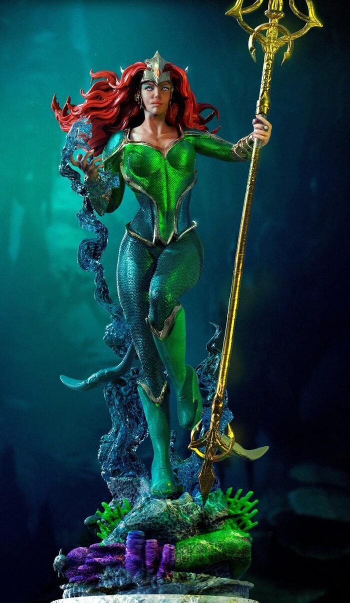 Aquaman- Queen Mera - Statue - STL - 3d Print Files - Image 1