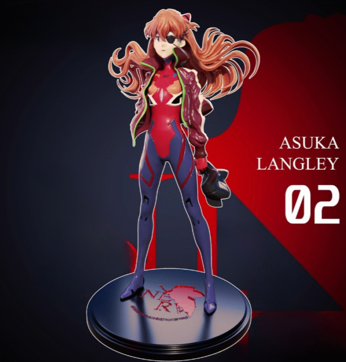 Asuka langley 3d printing stl files - Image 1
