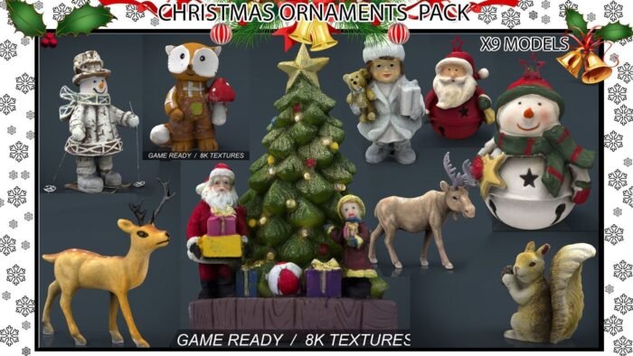 CHRISTMAS ORNAMENTS PACK STL 3D model - Image 1