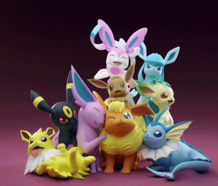 Eeveelution statue 3d printing stl files