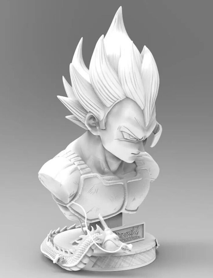 Dragon Ball Vegeta resin bust sculpture 3D printing - Image 2