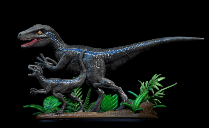 Blue and baby velociraptor 3d printing stl files - Image 1
