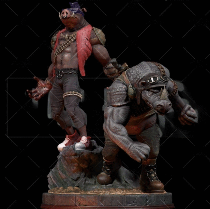 Bepop and rocksteady TMNT 3d printing stl files - Image 1