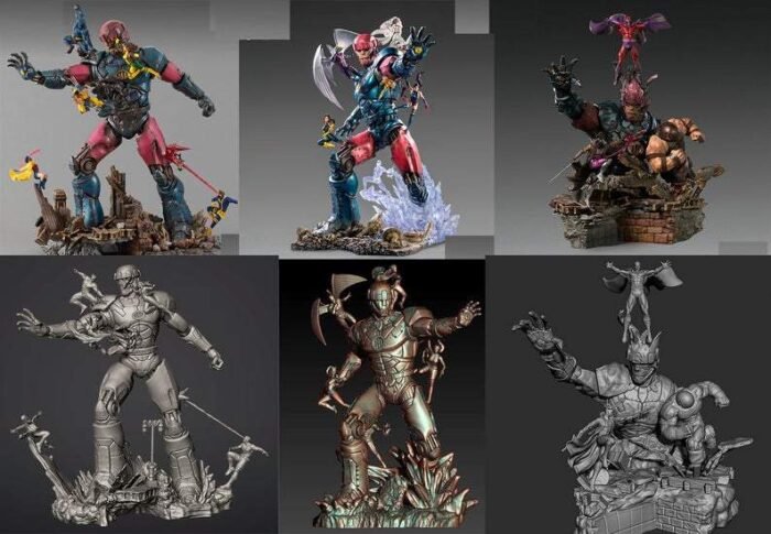 Marvel Diorama Tree figure Pack Stl 3d model print - Image 1