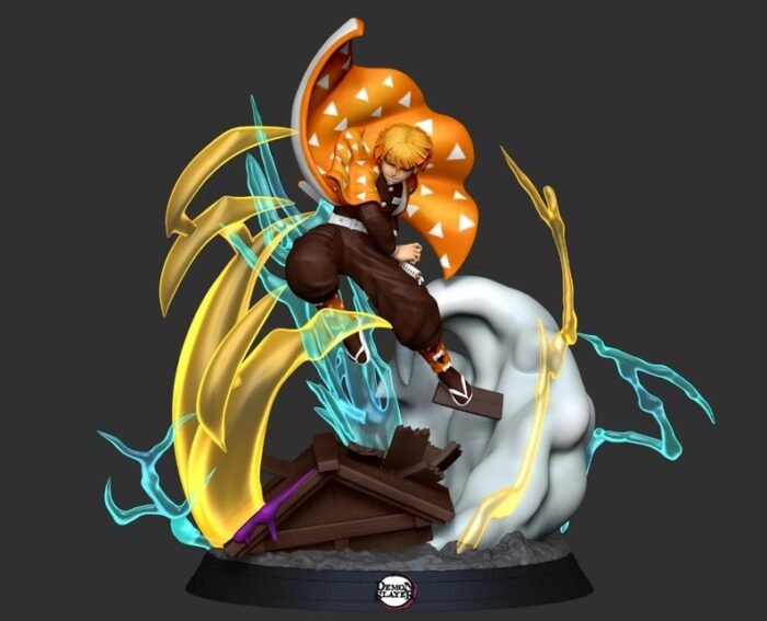 Zenitsu - Demon Slayer/Kimetsu No Yaiba Figure Statue STL - Image 1