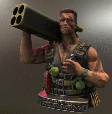 Commando bust 3d printing stl files
