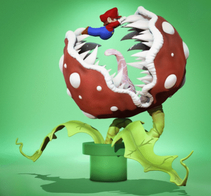 Mario vs piranha plant 3d printing stl files