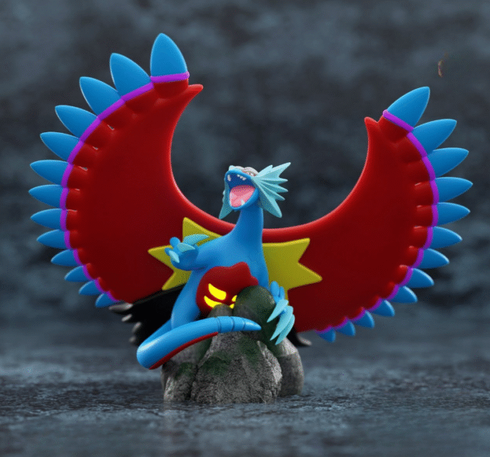 Roaring moon pokemon 3d printing stl files - Image 1