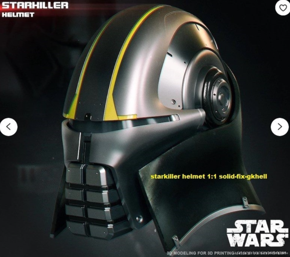 msnaf.png Starkiller helmet 3d printing stl files - Image 1