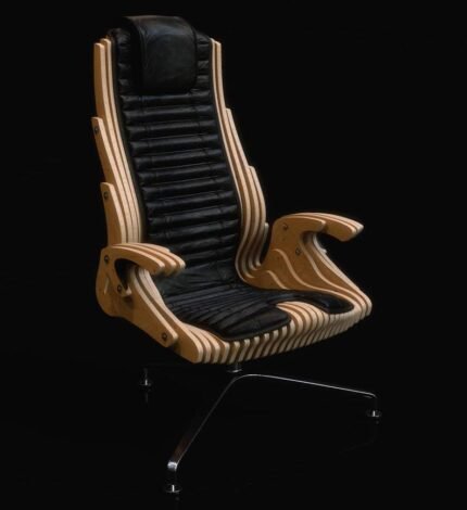 Parametric office chair. This cnc files, DXF, CDR, SVG dxf files for cnc, laser cut files, vector files, vector cutting plan, laser cut, cnc