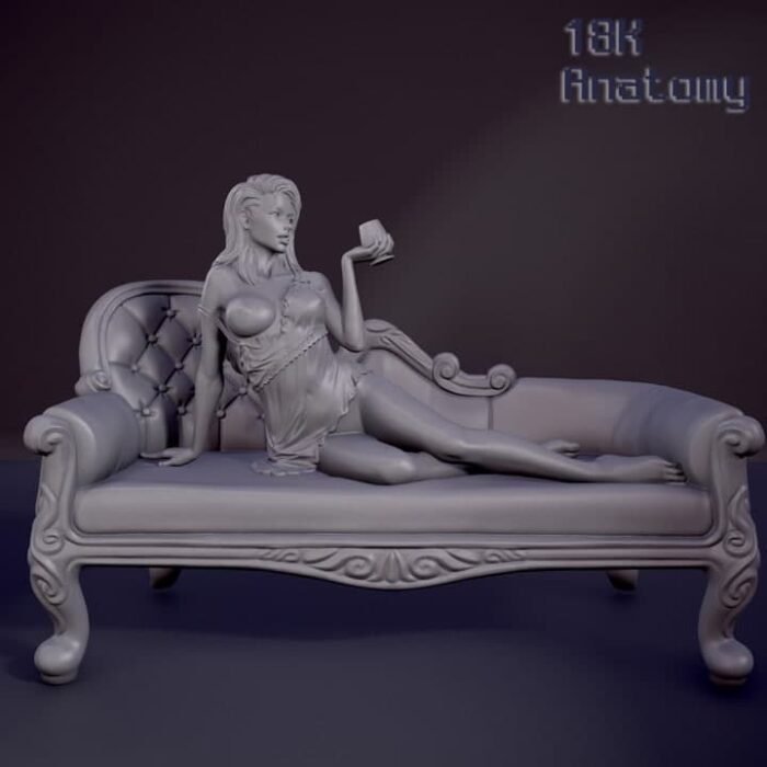 Anatomy girl in the  sofa STL FILES - Image 1