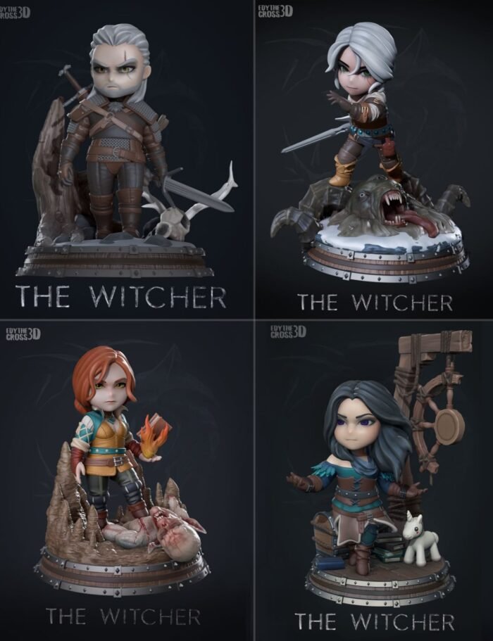 THE WITCHER PACK CHIBI STL - Image 1