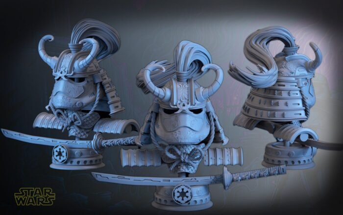 Stormtrooper samurai helmet 3d printing stl files - Image 1