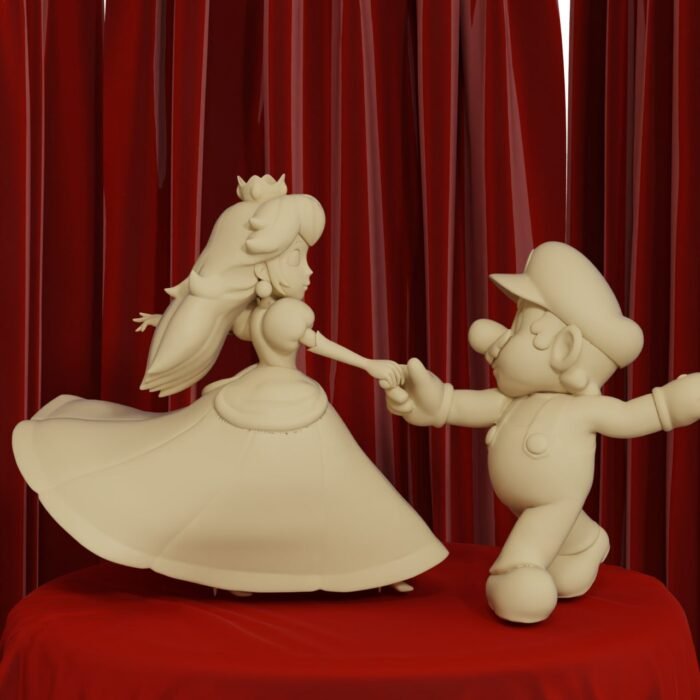 Peach dancing with mario 3d printing stl files - Image 1