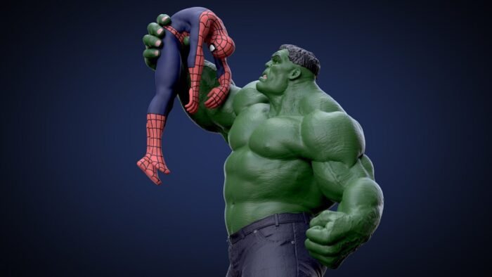 Hulk v spiderman 3d printing stl files - Image 3