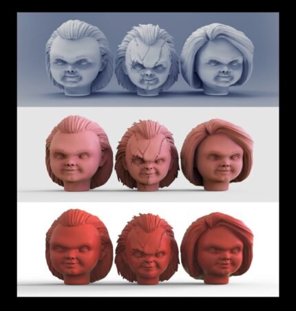 Chucky heads 3d printing stl files