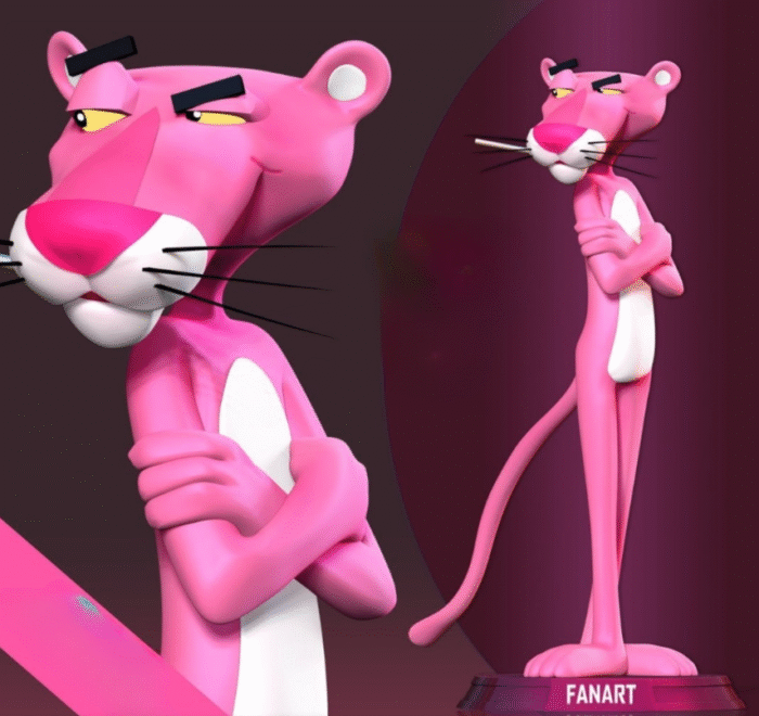 Pink panther 3d printing stl files - Image 1
