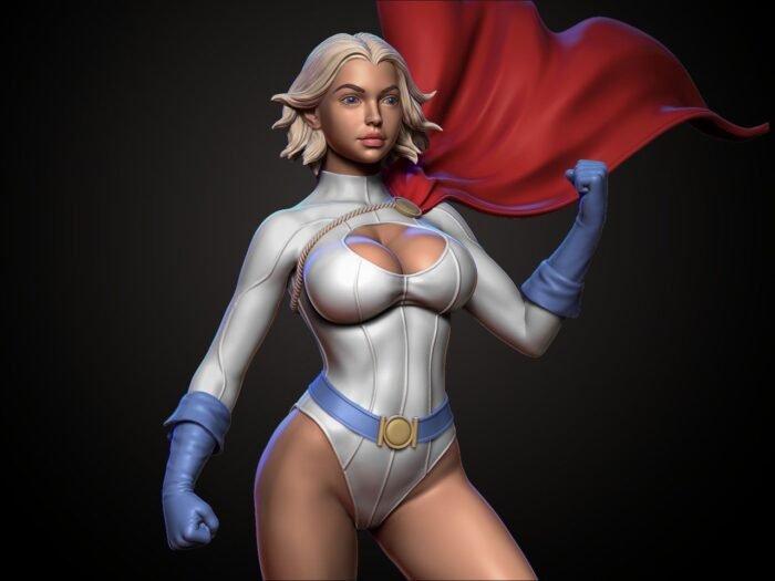 Power Girl 3D print model - Image 1