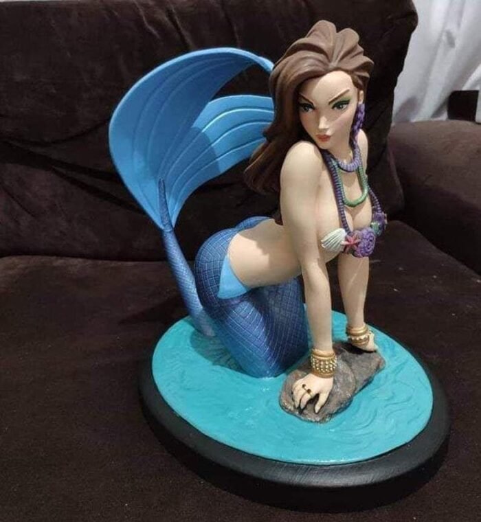 Sexy Little Mermaid Statue + Extra NSF Version - STL Files for 3D Print - Image 1