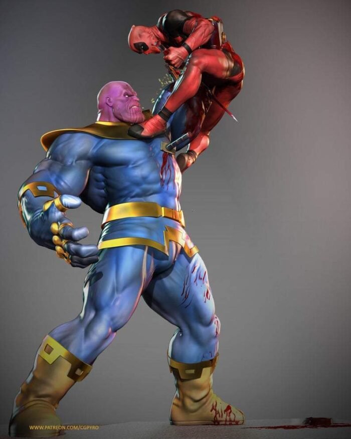 Thanos Vs Deadpool - STL - 3d Print Files - Image 1